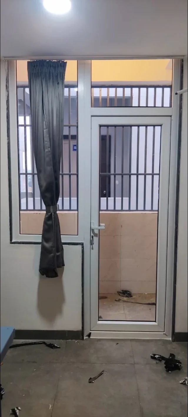 Glazed balcony door