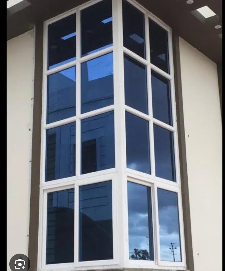 Tall corner UPVC window